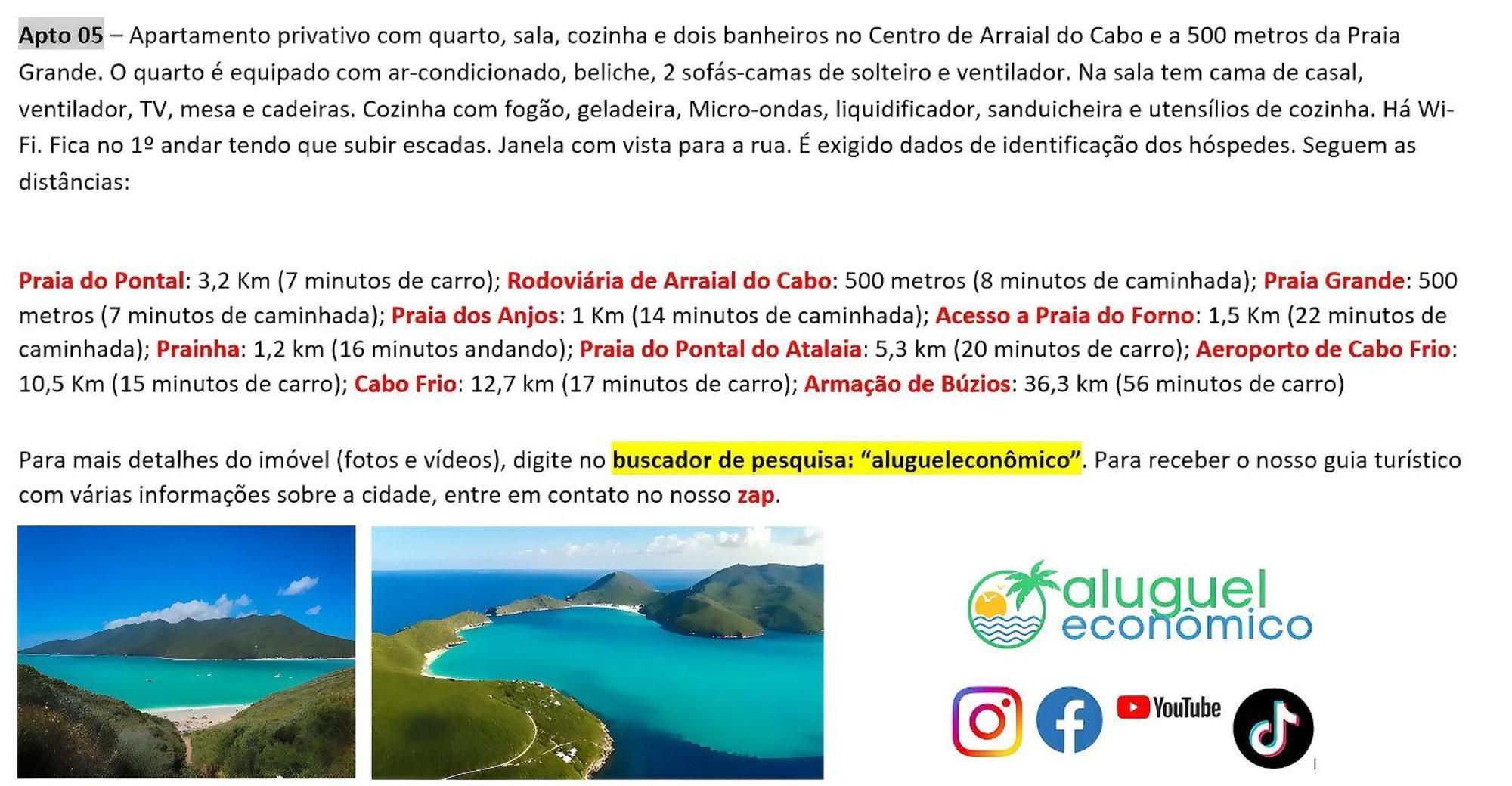 Apartamento Arraial do Cabo - Brisas do Farol - Aluguel Economico Exterior foto